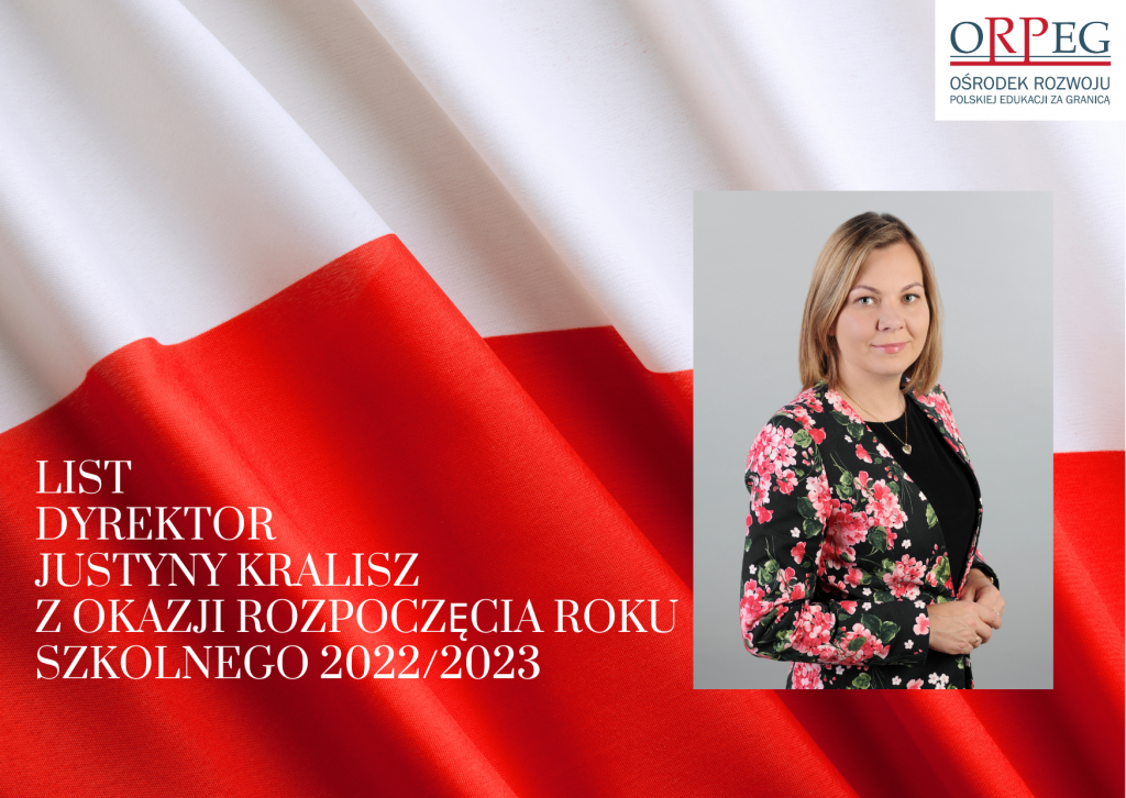 Rok szkolny 2022/23 list Dyrektor ORPEG
